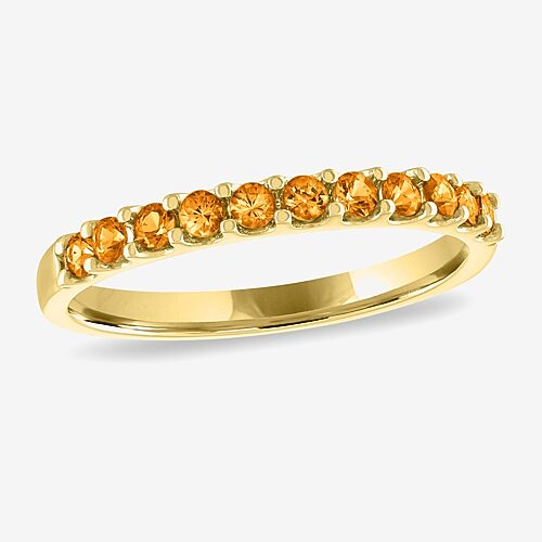 FINE JEWELRY Gemstone Sterling Silver Stackable Ring, 7, Citrine
