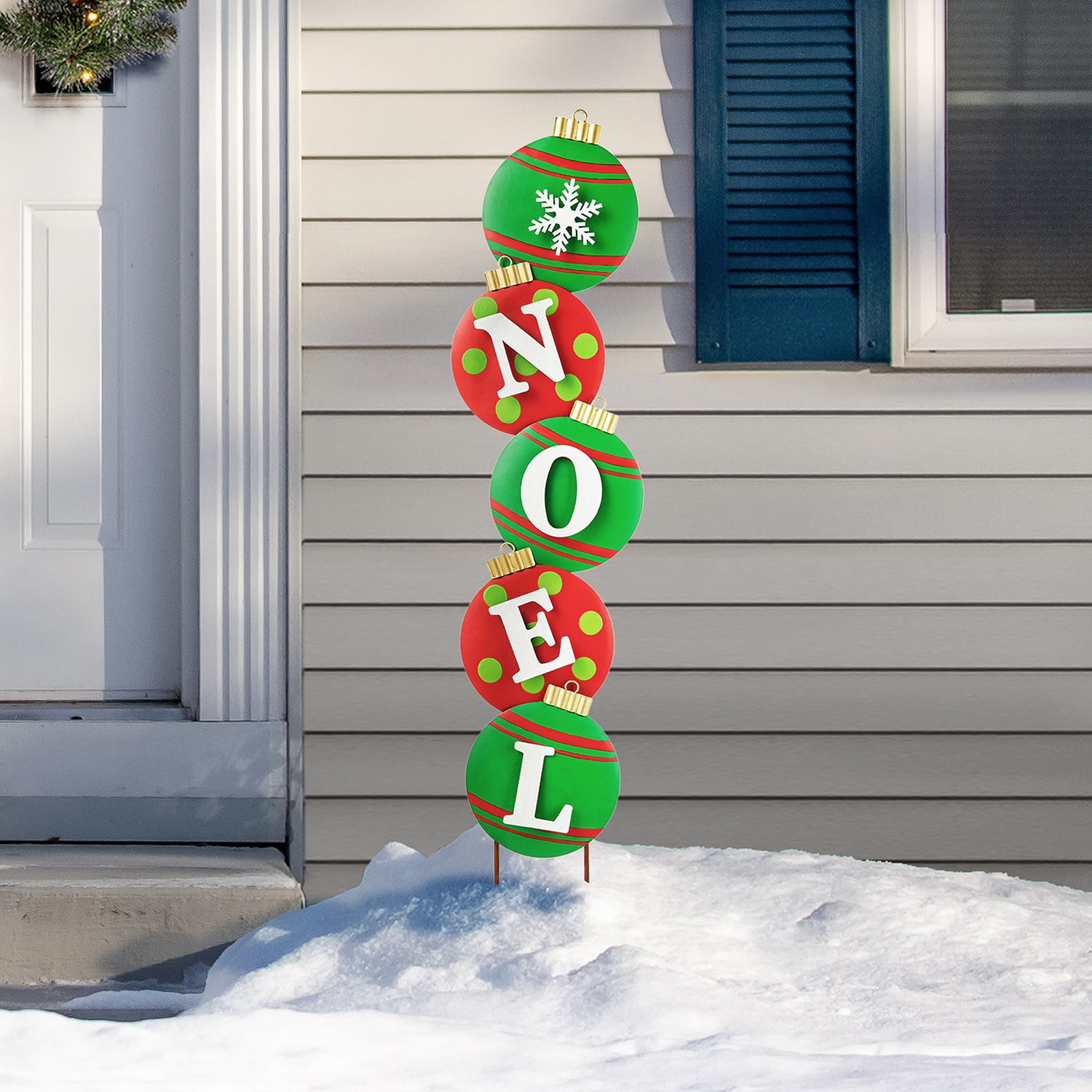 Glitzhome Metal Noel Ornament Christmas Yard Art
