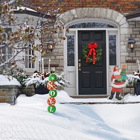 Glitzhome Metal Noel Ornament Christmas Yard Art