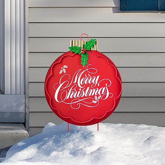 Glitzhome Metal Ornament Christmas Yard Art