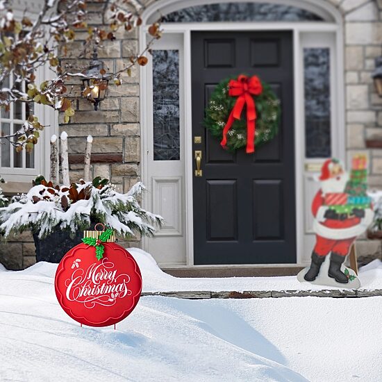 Glitzhome Metal Ornament Christmas Yard Art