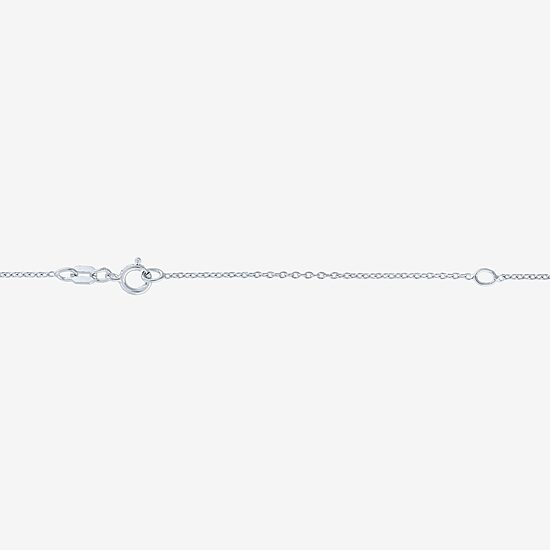 Diamond Accent (G-H / I1-I2) "Cat" Womens Diamond Accent Lab Grown White Diamond Accent 14K Rose Gold Over Silver Sterling Silver 16 Inch Pendant Necklace