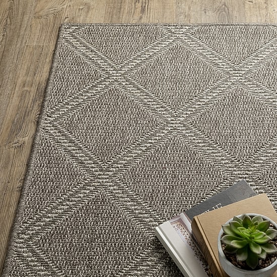 Covington Home Carina Woven Diamonds Indoor Outdoor Rectangular Area Rug