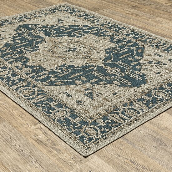 Covington Home Long Island Medallion 39"X60" Indoor Outdoor Rectangular Accent Rug