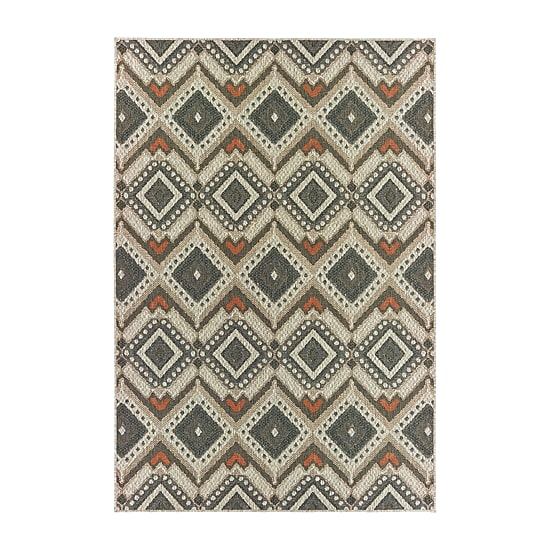 Covington Home Long Island Tribal Diamonds Indoor Outdoor Rectangular Area Rug