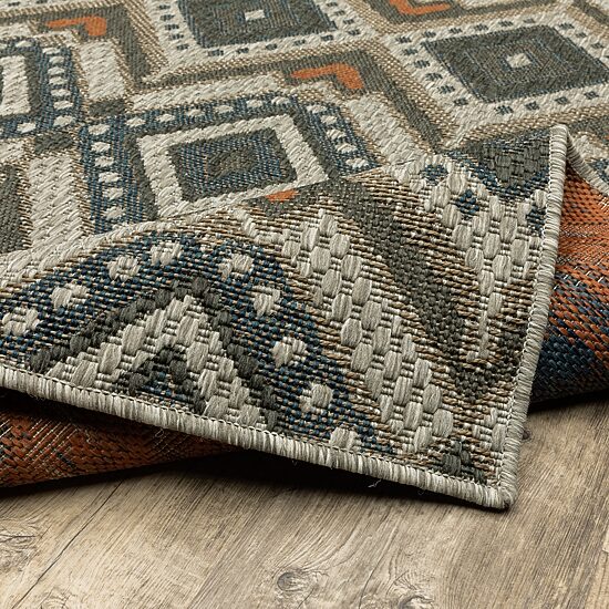 Covington Home Long Island Tribal Diamonds Indoor Outdoor Rectangular Area Rug