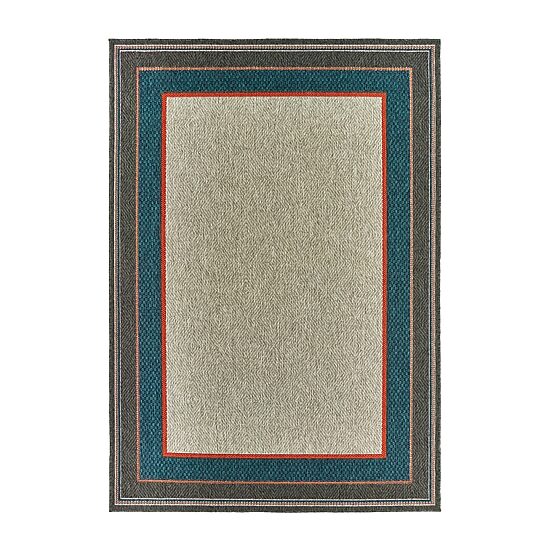 Covington Home Long Island Casual Border 39"X60" Indoor Outdoor Rectangular Accent Rug