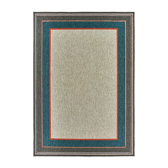 Covington Home Long Island Casual Border Indoor Outdoor Rectangular Area Rug