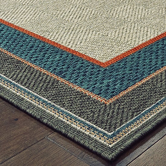 Covington Home Long Island Casual Border Indoor Outdoor Rectangular Area Rug