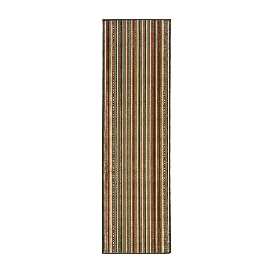 Covington Home Majorca Vertical Stripes 27"X90" Indoor Outdoor Rectangular Runner