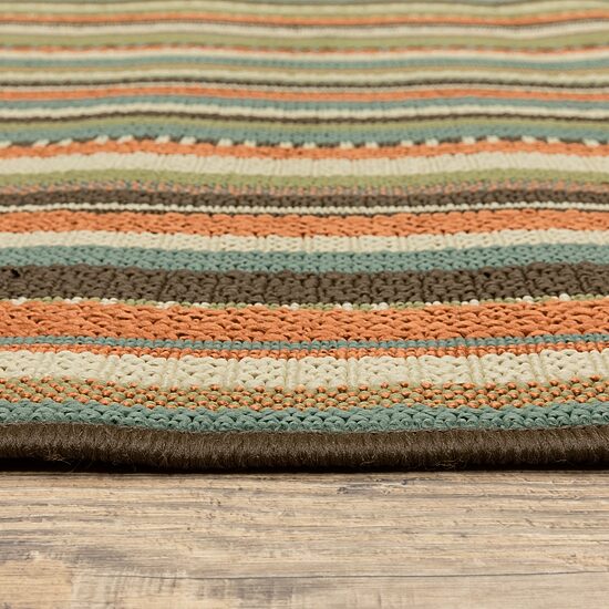 Covington Home Majorca Vertical Stripes 27"X90" Indoor Outdoor Rectangular Runner