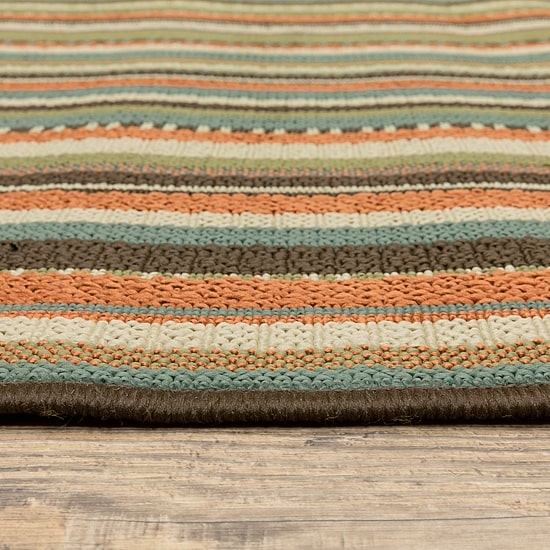 Covington Home Majorca Vertical Stripes Indoor Outdoor Rectangular Accent Rug