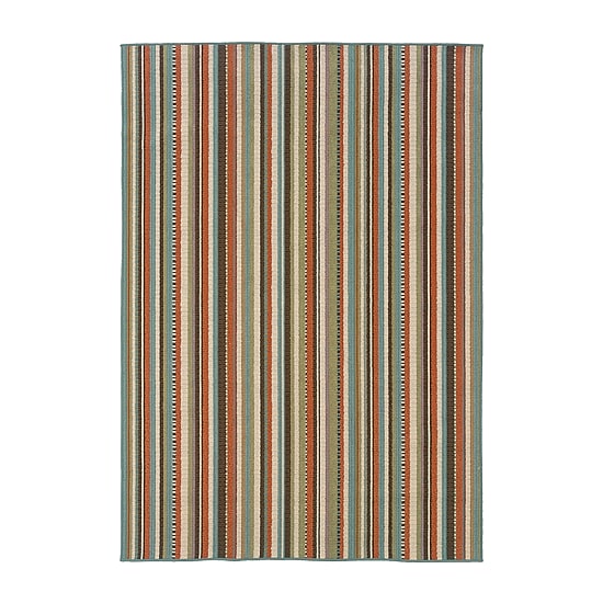Covington Home Majorca Vertical Stripes Indoor Outdoor Rectangular Area Rug