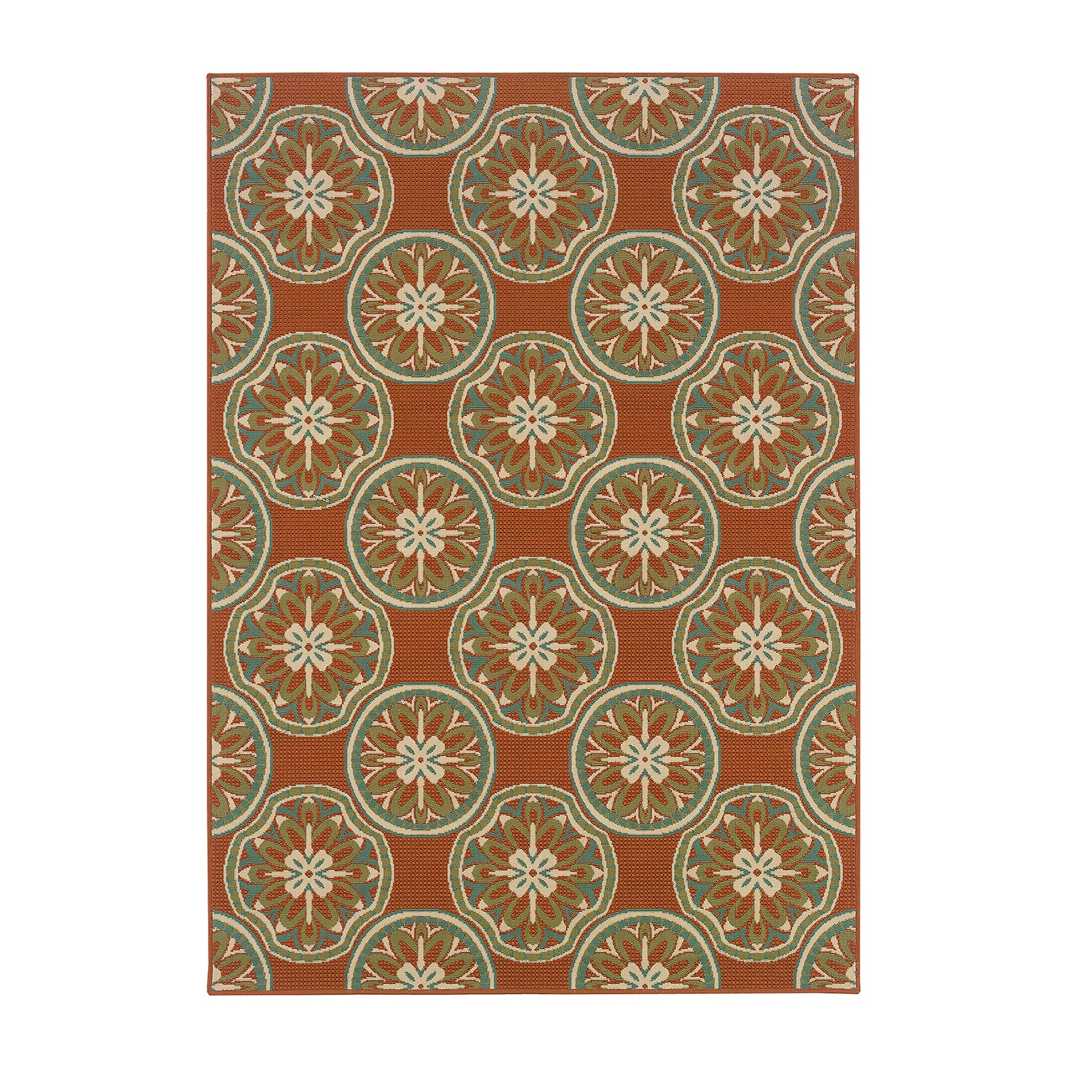 Covington Home Majorca Floral Lattice Indoor Outdoor Rectangular Accent Rug