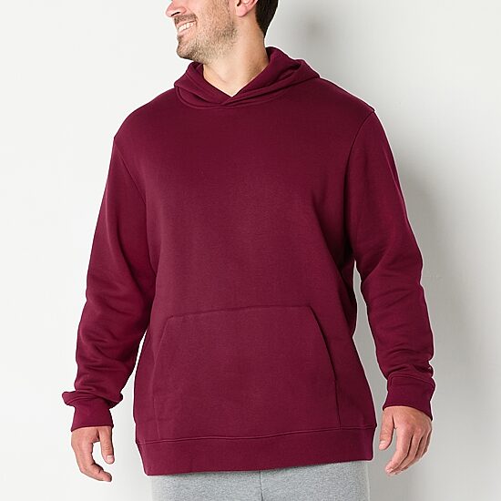 Xersion Cotton Fleece Mens Long Sleeve Fleece Active Big and Tall Hoodie