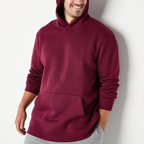 Xersion Cotton Fleece Mens Long Sleeve Fleece Active Big and Tall Hoodie