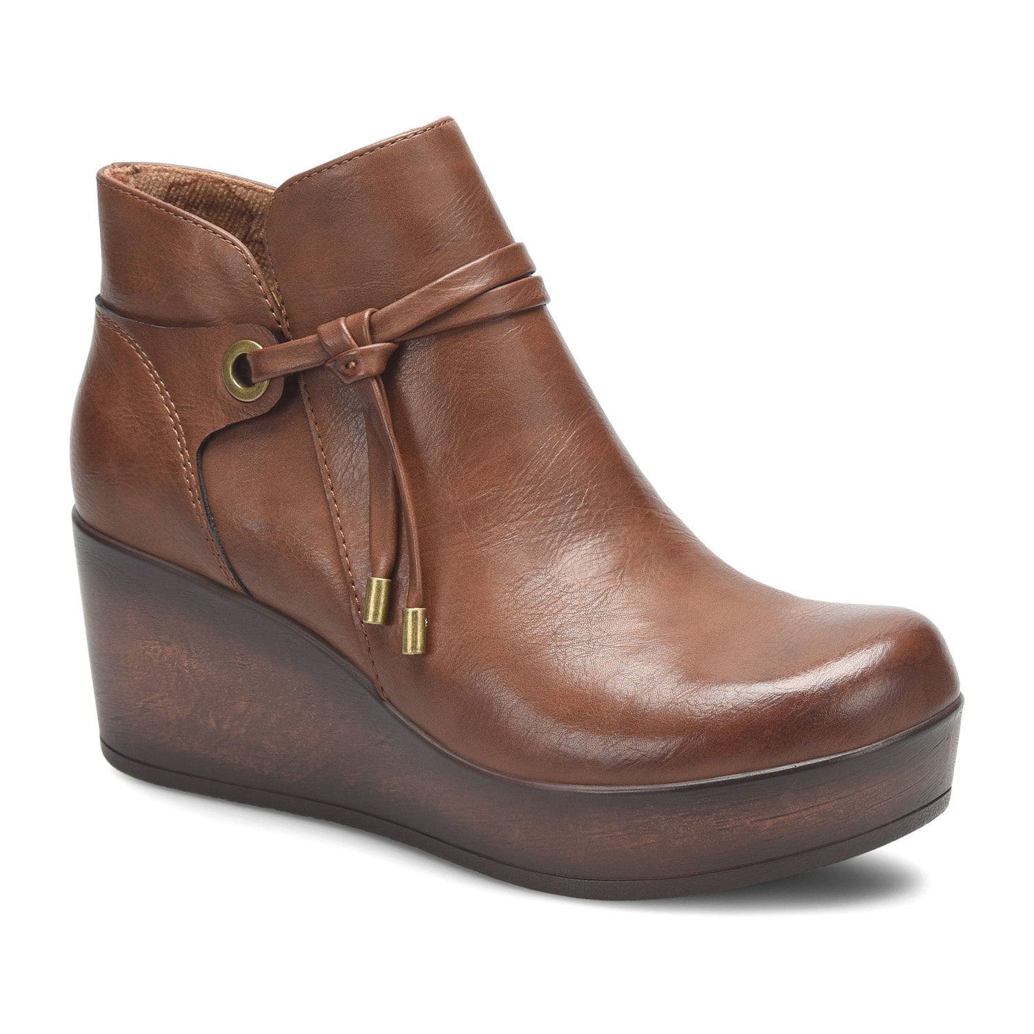 BOC by Born Womens Leonna Wedge Heel Booties