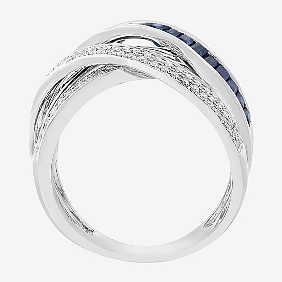 Effy Final Call Limited Quantities! Womens 1/3 CT. T.W. Genuine Blue Sapphire 14K Gold Cocktail Ring