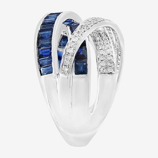 Effy Final Call Limited Quantities! Womens 1/3 CT. T.W. Genuine Blue Sapphire 14K Gold Cocktail Ring