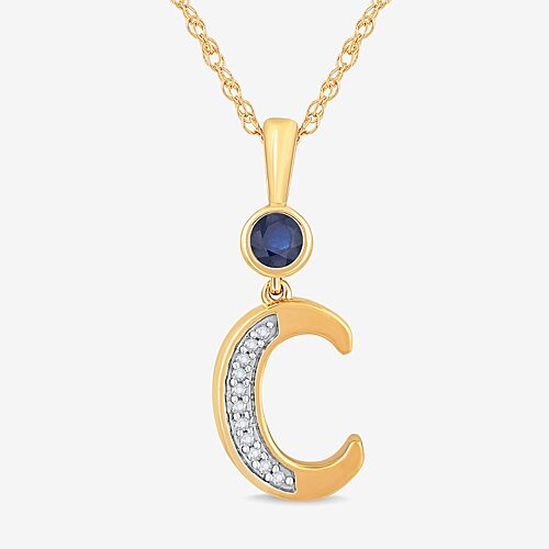 C Womens Lab Created Blue Sapphire 14K Gold Over Silver 18 Inch Pendant Necklace, One Size