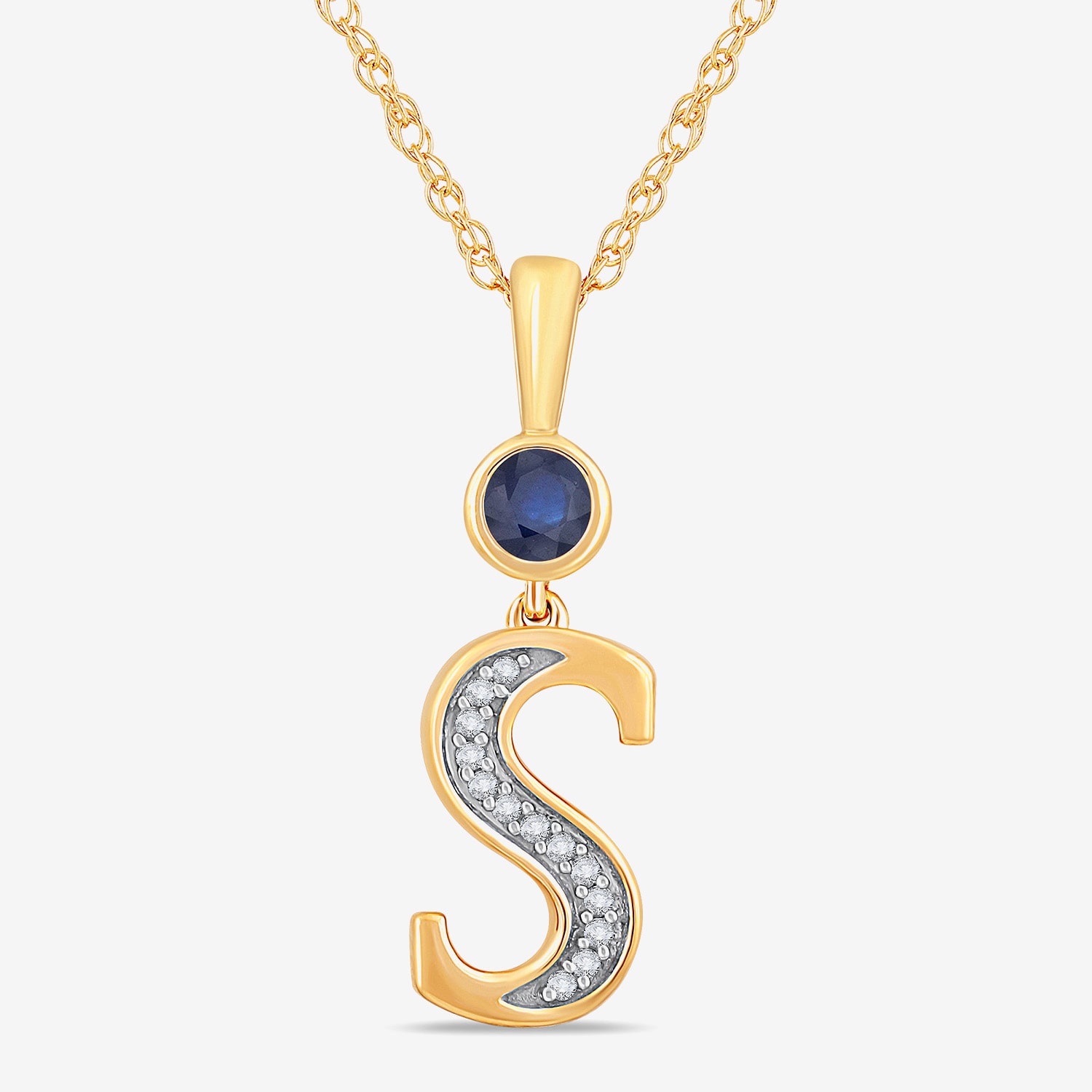 Womens Lab Created Blue Sapphire 14K Gold Over Silver 18 Inch Pendant Necklace
