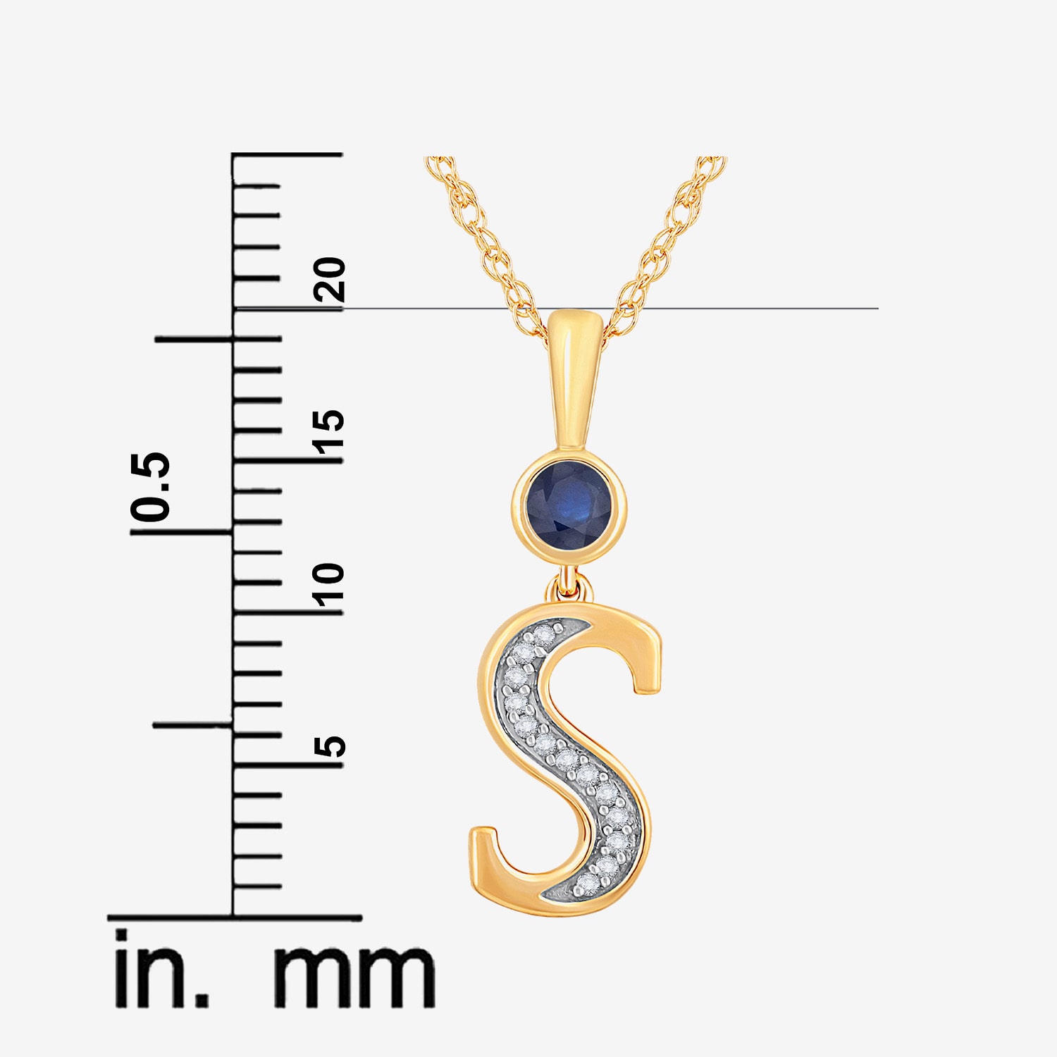 Womens Lab Created Blue Sapphire 14K Gold Over Silver 18 Inch Pendant Necklace