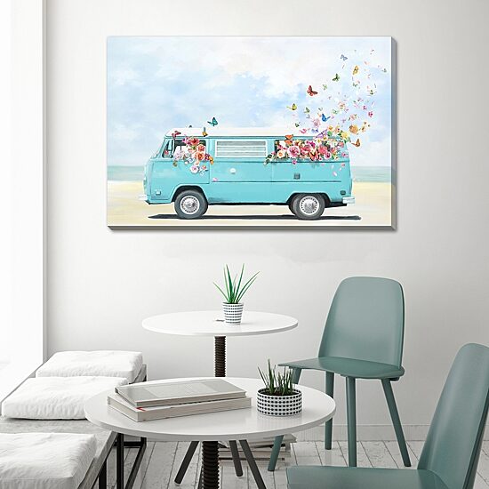 Streamline Art Fluttering Rainbow Canvas Art