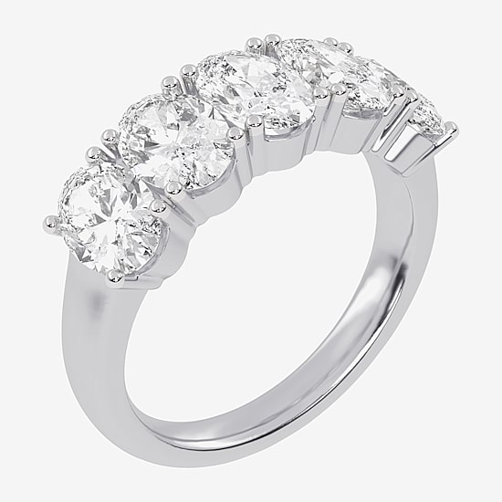 (G / Vs2-Si2) Womens 2 1/2 CT. T.W. Lab Grown White Diamond 14K Gold 5-Stone Anniversary Band