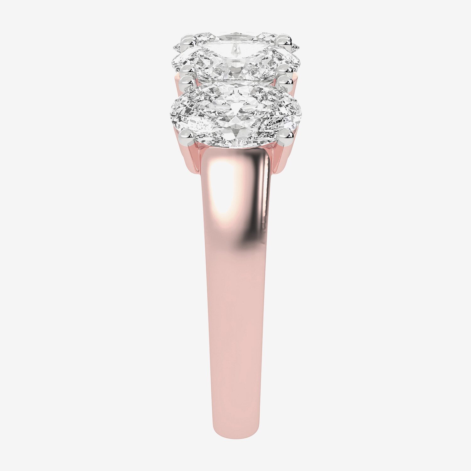 (G / Vs2-Si2) Womens 2 1/2 CT. T.W. Lab Grown White Diamond 14K Gold 5-Stone Anniversary Band