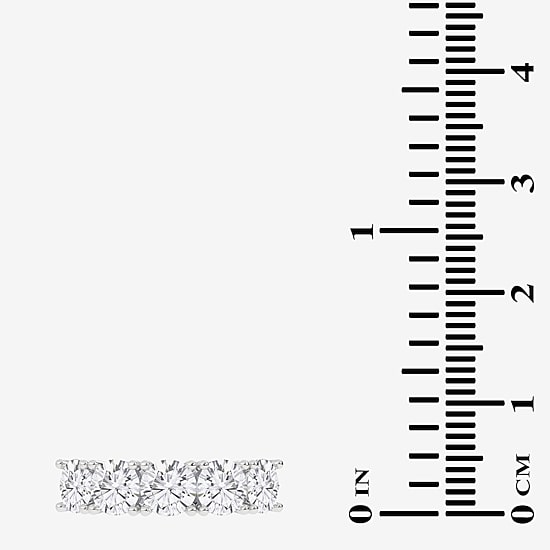 (G / Vs2-Si2) Womens 2 1/2 CT. T.W. Lab Grown White Diamond 14K Gold 5-Stone Anniversary Band
