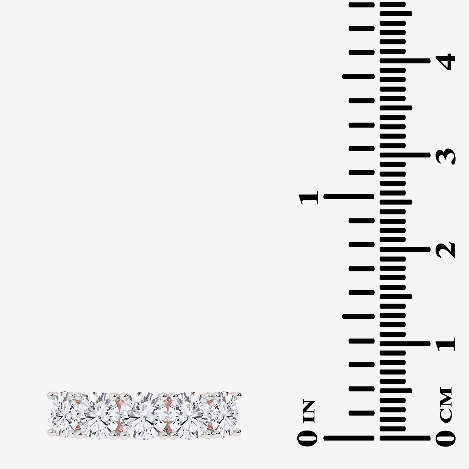 G / Vs2-Si2) Womens 2 1/2 CT. T.W. Lab Grown White Diamond 14K Gold 5-Stone Anniversary Band