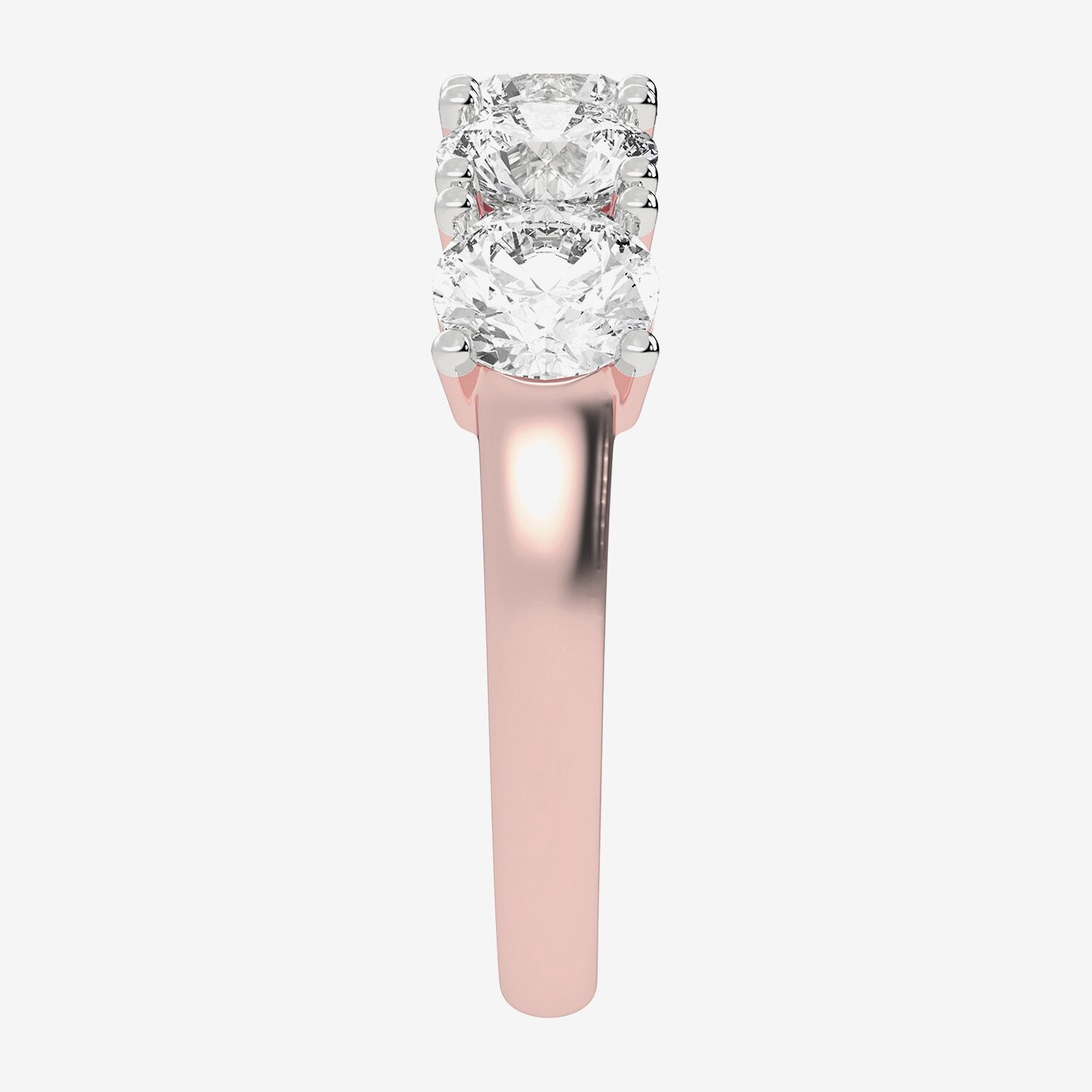 G / Vs2-Si2) Womens 2 1/2 CT. T.W. Lab Grown White Diamond 14K Gold 5-Stone Anniversary Band