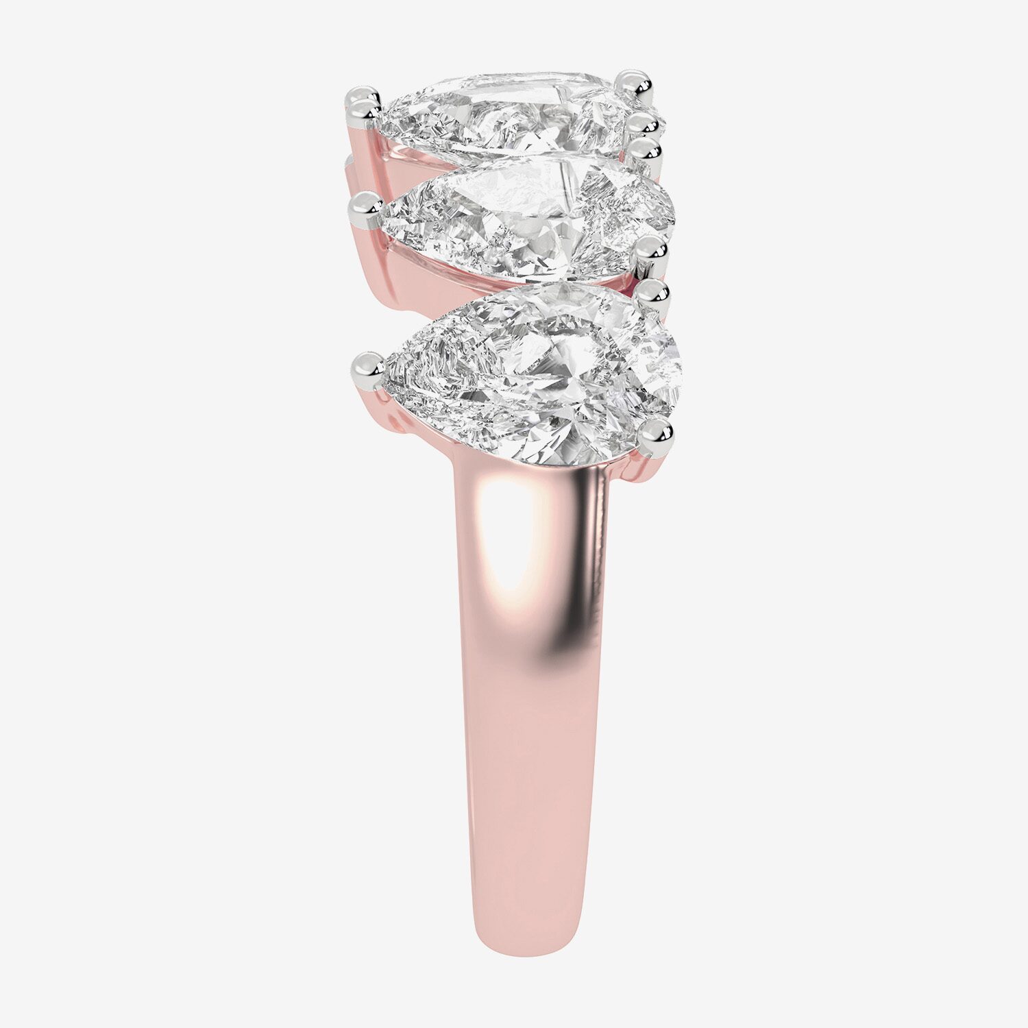 G / Vs2-Si2) Womens 2 1/2 CT. T.W. Lab Grown White Diamond 14K Gold 5-Stone Anniversary Band