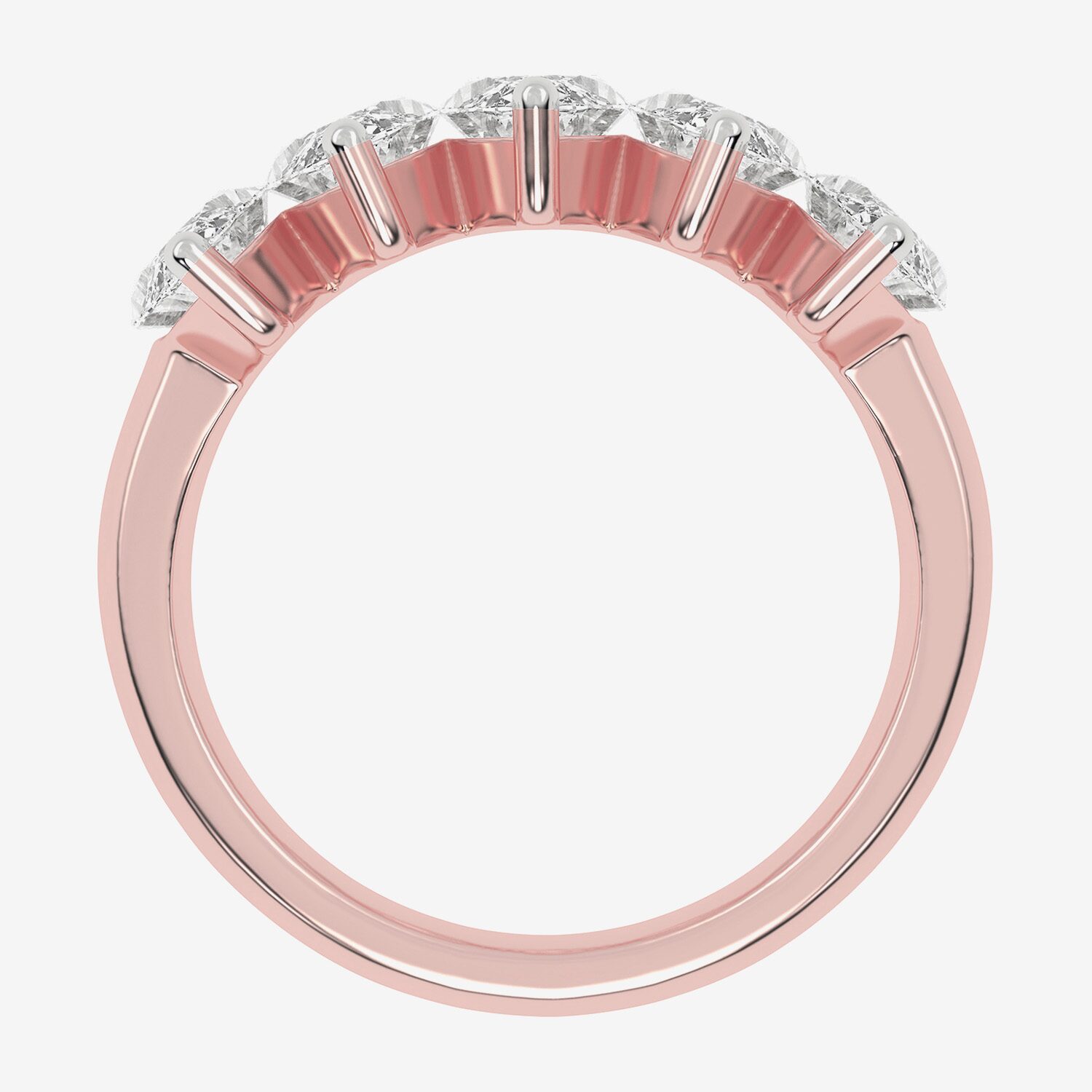 (G / Vs2-Si2) Womens 2 1/2 CT. T.W. Lab Grown White Diamond 14K Gold 5-Stone Anniversary Band