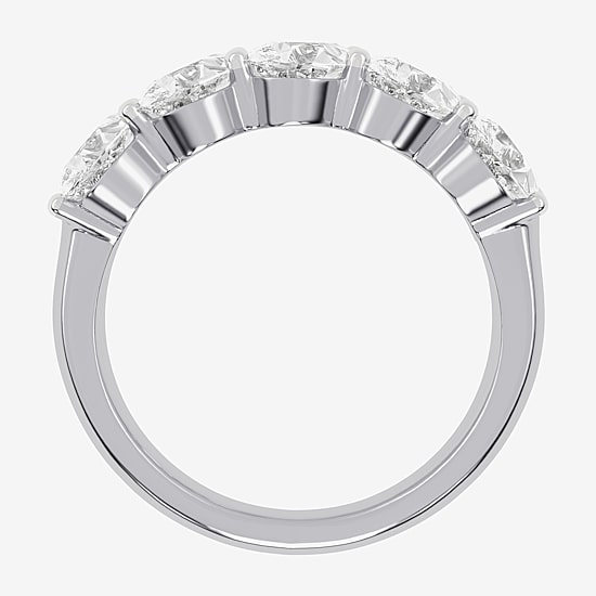 (G / Vs2-Si2) Womens 2 1/2 CT. T.W. Lab Grown White Diamond 14K Gold 5-Stone Anniversary Band