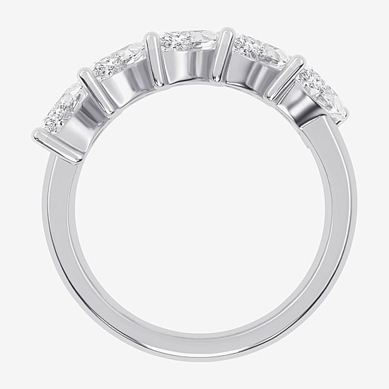 (G / Vs2-Si2) Womens 2 1/2 CT. T.W. Lab Grown White Diamond 14K Gold 5-Stone Anniversary Band