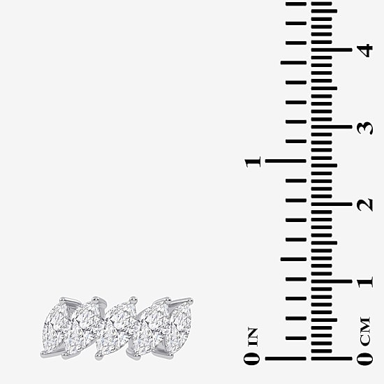 (G / Vs2-Si2) Womens 2 1/2 CT. T.W. Lab Grown White Diamond 14K Gold 5-Stone Anniversary Band
