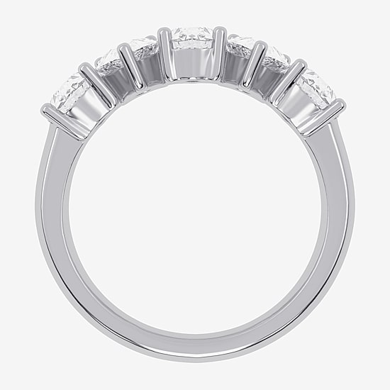 (G / Vs2-Si2) Womens 2 1/2 CT. T.W. Lab Grown White Diamond 14K Gold 5-Stone Anniversary Band