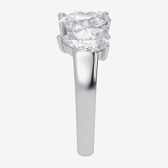 (G / Vs2-Si2) Womens 2 1/2 CT. T.W. Lab Grown White Diamond 14K Gold 5-Stone Anniversary Band