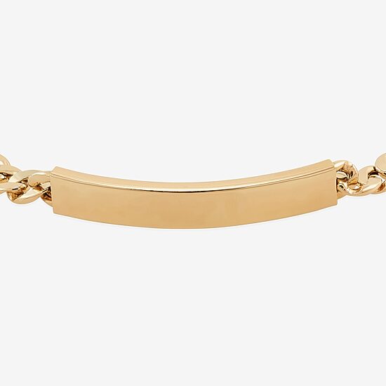 Made in Italy Mens 14K Gold 8 3/4 Inch Hollow Curb Id Bracelet