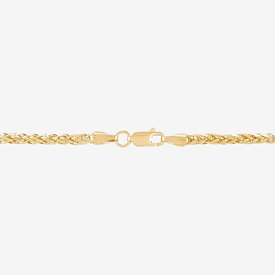 Unisex Adult 14K Gold 20 Inch Wheat Chain Necklace