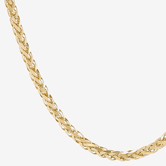 Unisex Adult 14K Gold 20 Inch Wheat Chain Necklace