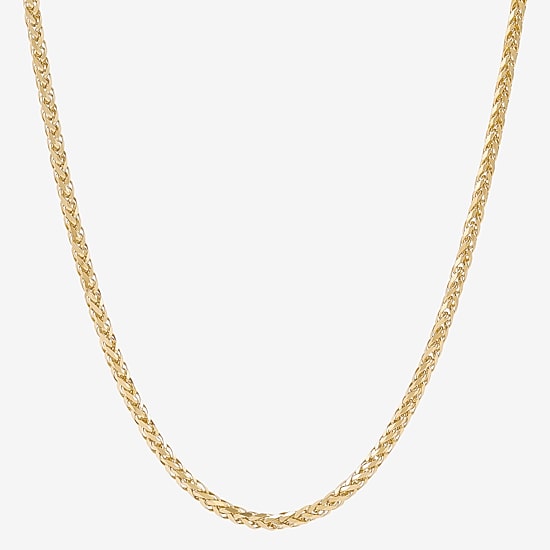 Unisex Adult 14K Gold 20 Inch Wheat Chain Necklace