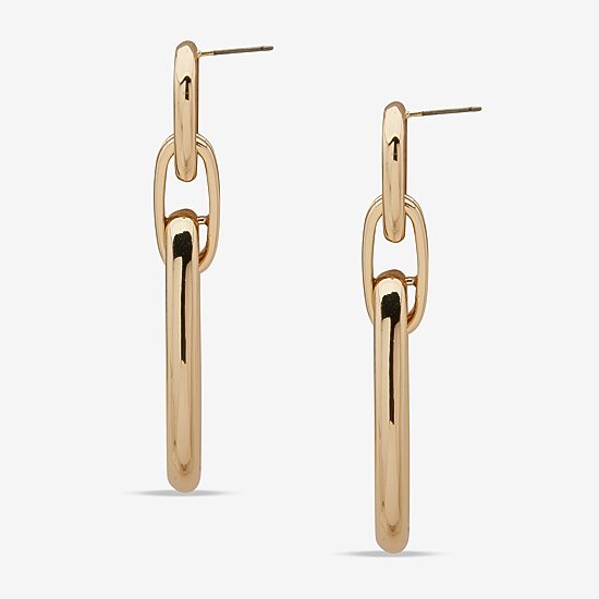Worthington Gold Tone Womens Drop Earrings