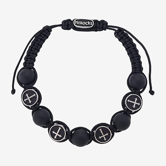 J.P. Army Mens Stainless Steel Cross Bolo Bracelet