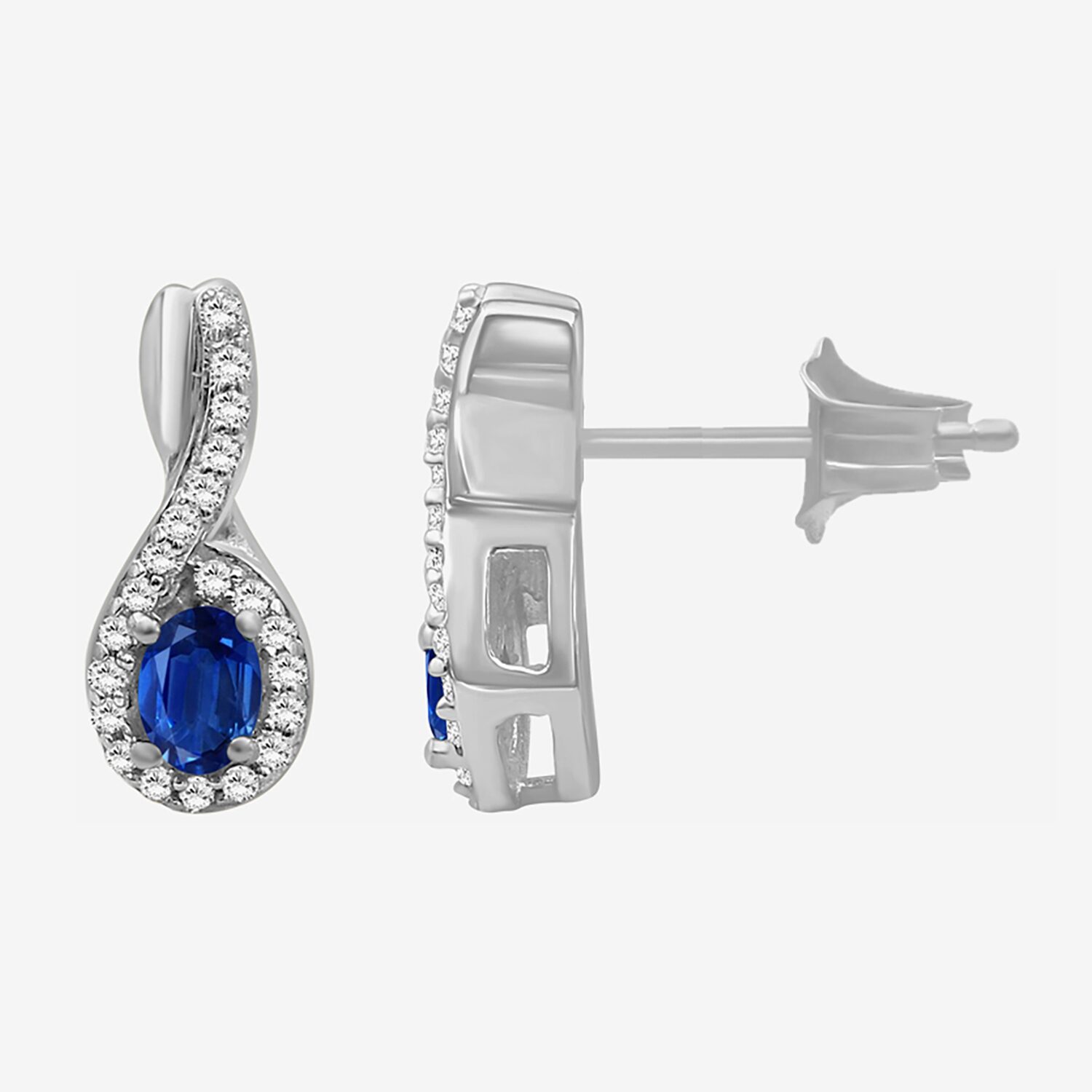 Womens Gemstone & 1/ CT. T.W. Natural Diamond 10K Gold Oval Drop Earrings