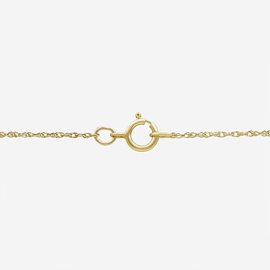 Womens Diamond Accent Gemstone 10K Gold Oval 18 Inch Pendant Necklace