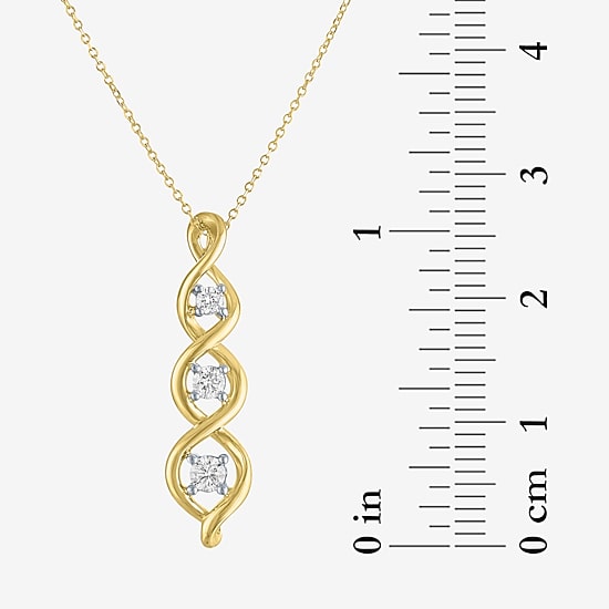 (Gh / Si2 I1) Womens 1/6 CT. T.W. Lab Grown White Diamond 10K Gold 16 Inch Pendant Necklace