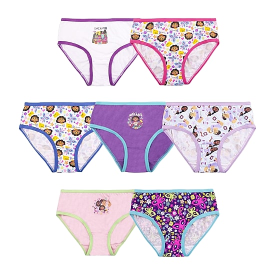 Encanto Little & Big Kid Girls 7 Pack Brief Panty Gup5850