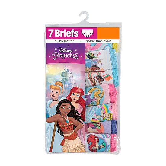 Little Girls Princess 7 Pack Brief Panty Gup7086